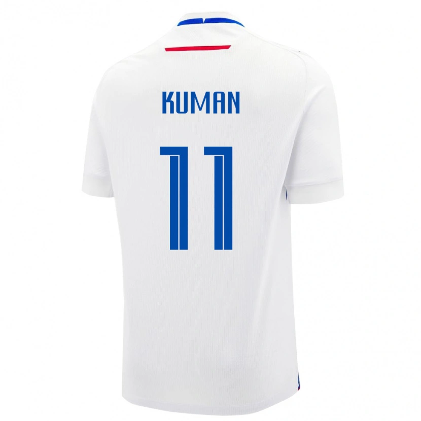 Danxen Barn Slovakia Lukas Kuman #11 Hvit Bortetrøye Drakt Trøye 24-26 Skjorter T-Skjorte