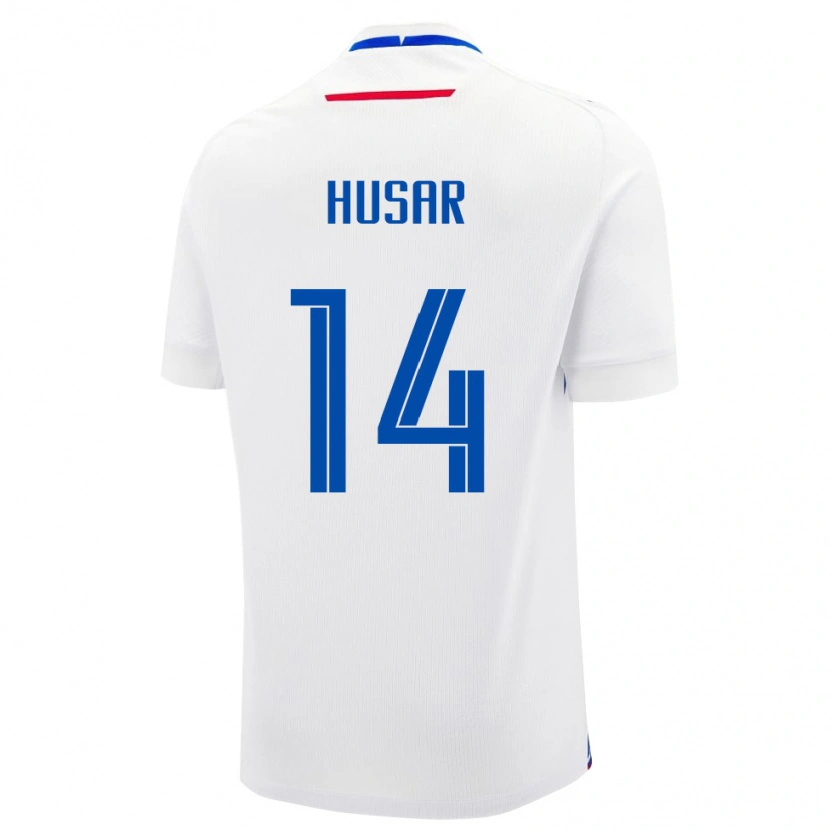 Danxen Barn Slovakia Tadeas Husar #14 Hvit Bortetrøye Drakt Trøye 24-26 Skjorter T-Skjorte