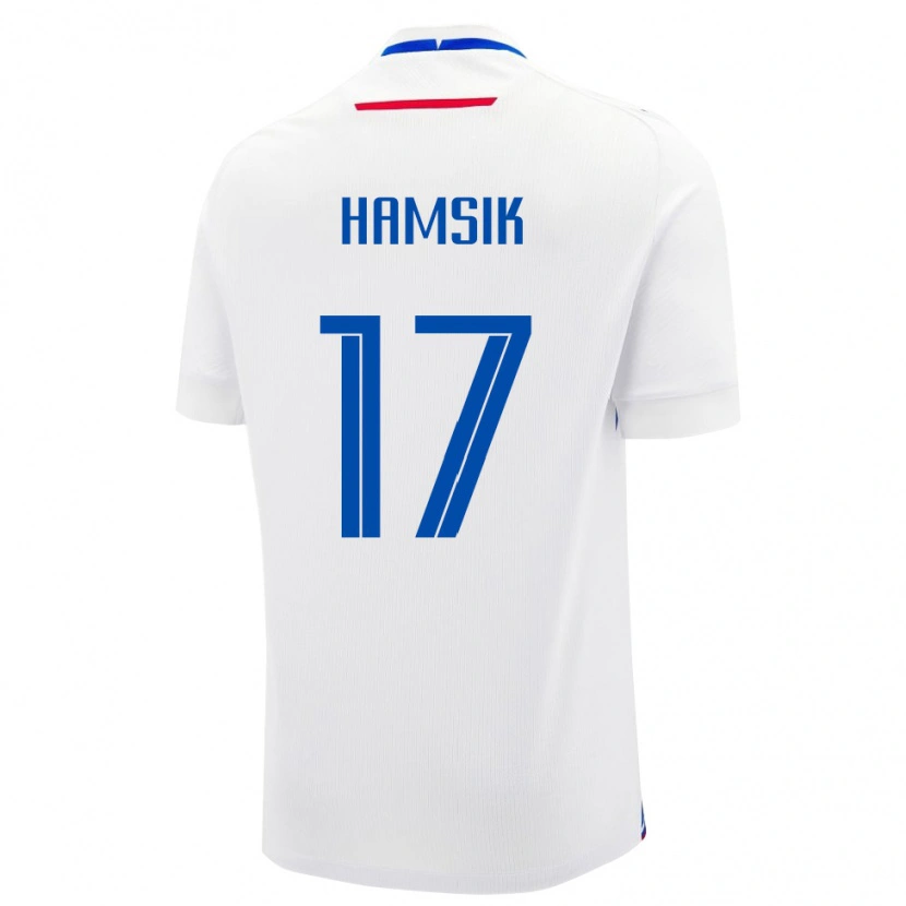 Danxen Barn Slovakia Christian Hamsik #17 Hvit Bortetrøye Drakt Trøye 24-26 Skjorter T-Skjorte
