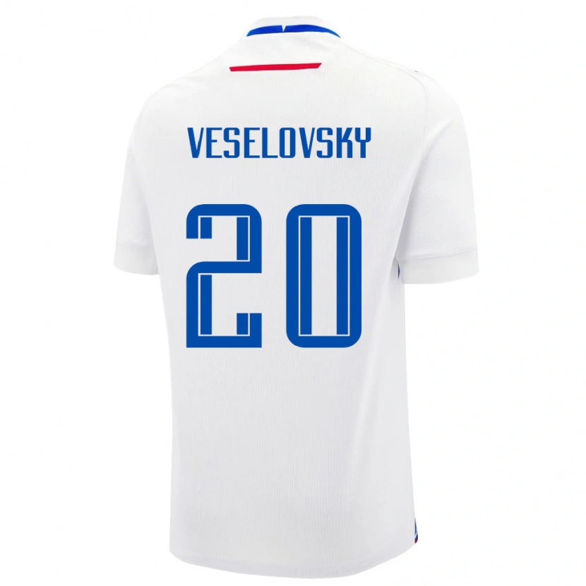 Danxen Barn Slovakia Dominik Veselovsky #20 Hvit Bortetrøye Drakt Trøye 24-26 Skjorter T-Skjorte