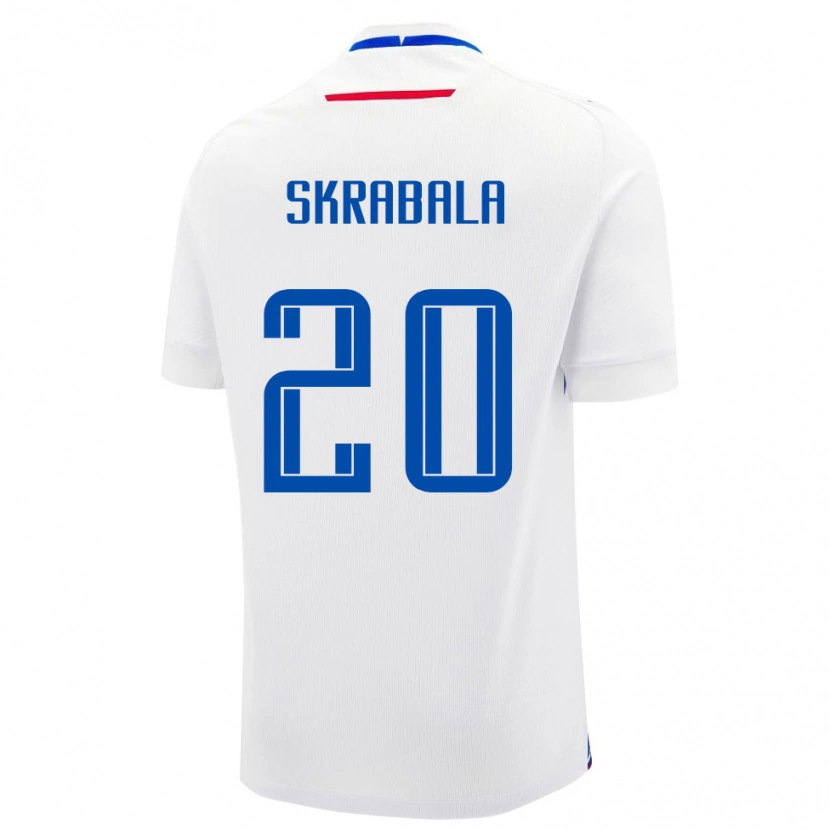 Danxen Barn Slovakia Marko Skrabala #20 Hvit Bortetrøye Drakt Trøye 24-26 Skjorter T-Skjorte