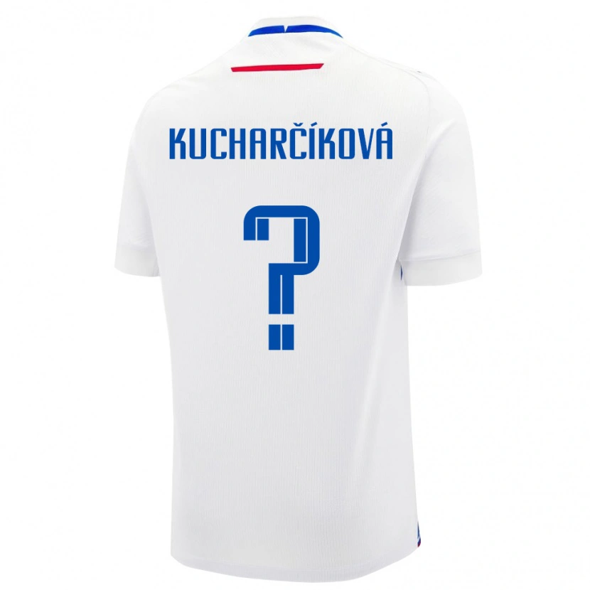 Danxen Barn Slovakia Dominika Kucharčíková #0 Hvit Bortetrøye Drakt Trøye 24-26 Skjorter T-Skjorte