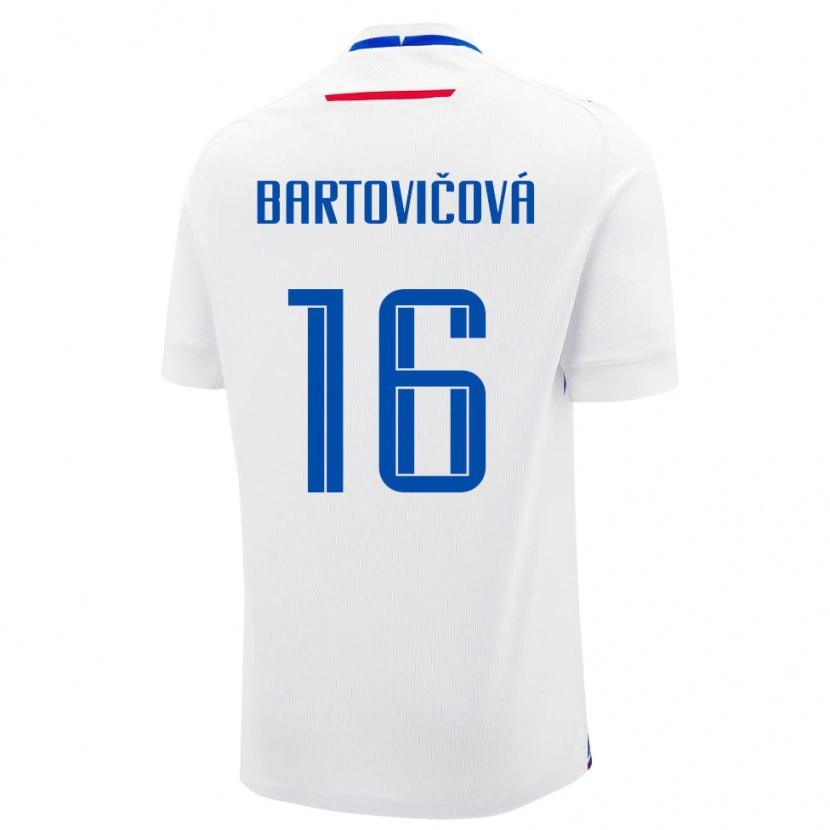 Danxen Barn Slovakia Diana Bartovičová #16 Hvit Bortetrøye Drakt Trøye 24-26 Skjorter T-Skjorte