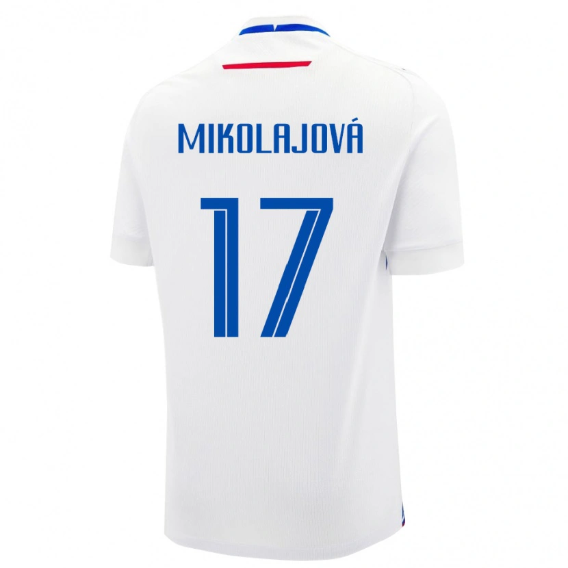 Danxen Barn Slovakia Mária Mikolajová #17 Hvit Bortetrøye Drakt Trøye 24-26 Skjorter T-Skjorte