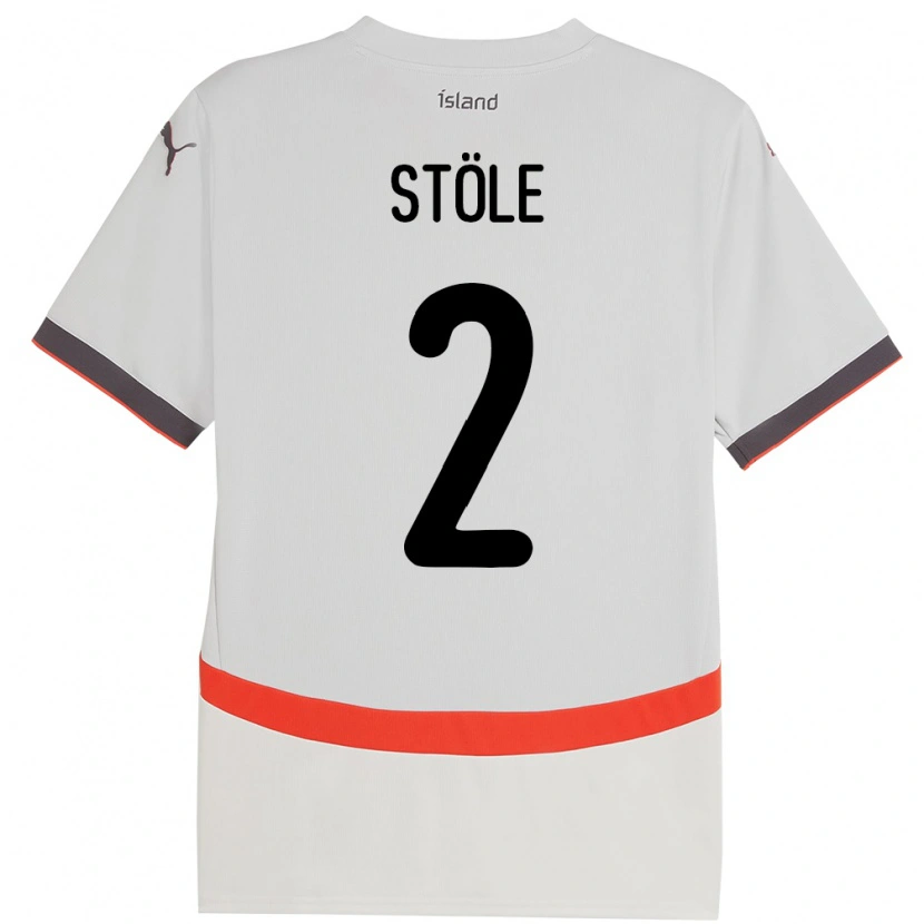 Danxen Barn Island Ingimar Torbjörnsson Stöle #2 Hvit Bortetrøye Drakt Trøye 24-26 Skjorter T-Skjorte