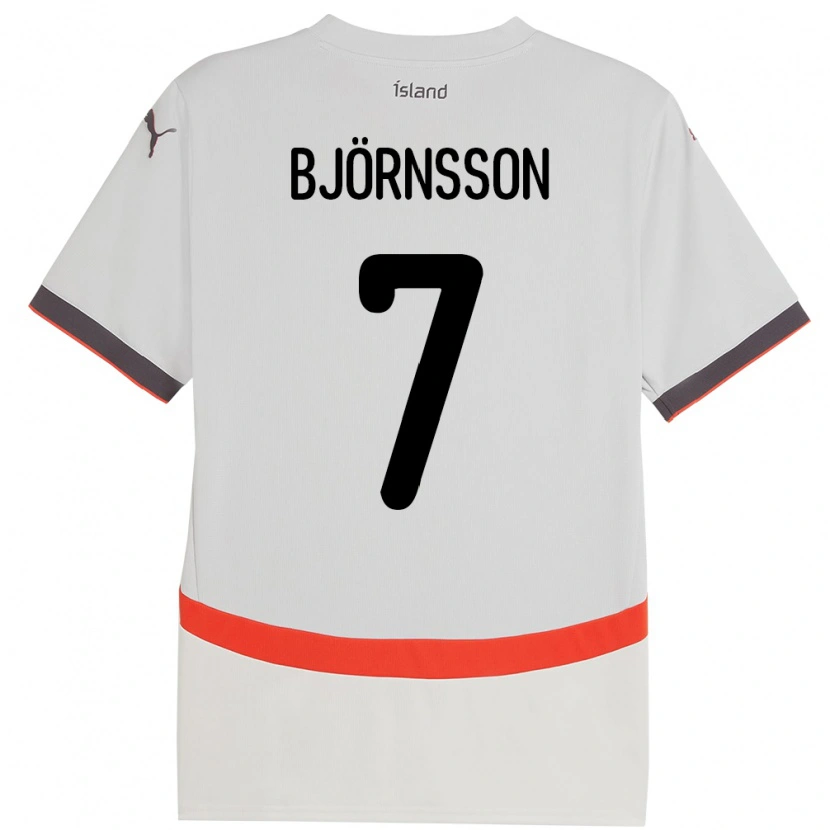 Danxen Barn Island Benjamin Björnsson #7 Hvit Bortetrøye Drakt Trøye 24-26 Skjorter T-Skjorte