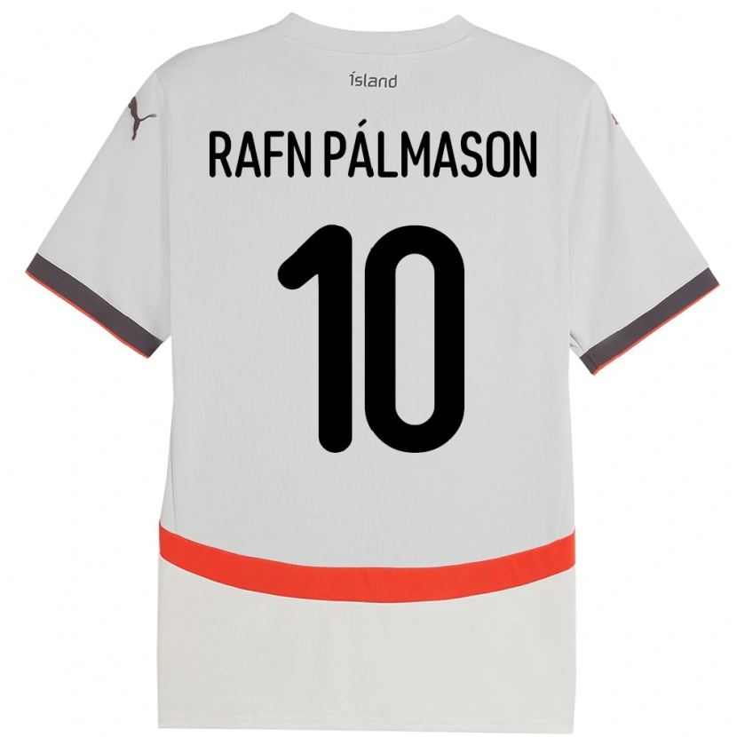 Danxen Barn Island Alexander Rafn Pálmason #10 Hvit Bortetrøye Drakt Trøye 24-26 Skjorter T-Skjorte