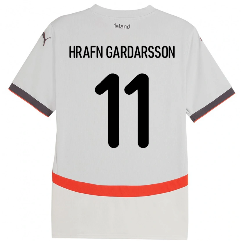 Danxen Barn Island Bjarki Hrafn Gardarsson #11 Hvit Bortetrøye Drakt Trøye 24-26 Skjorter T-Skjorte