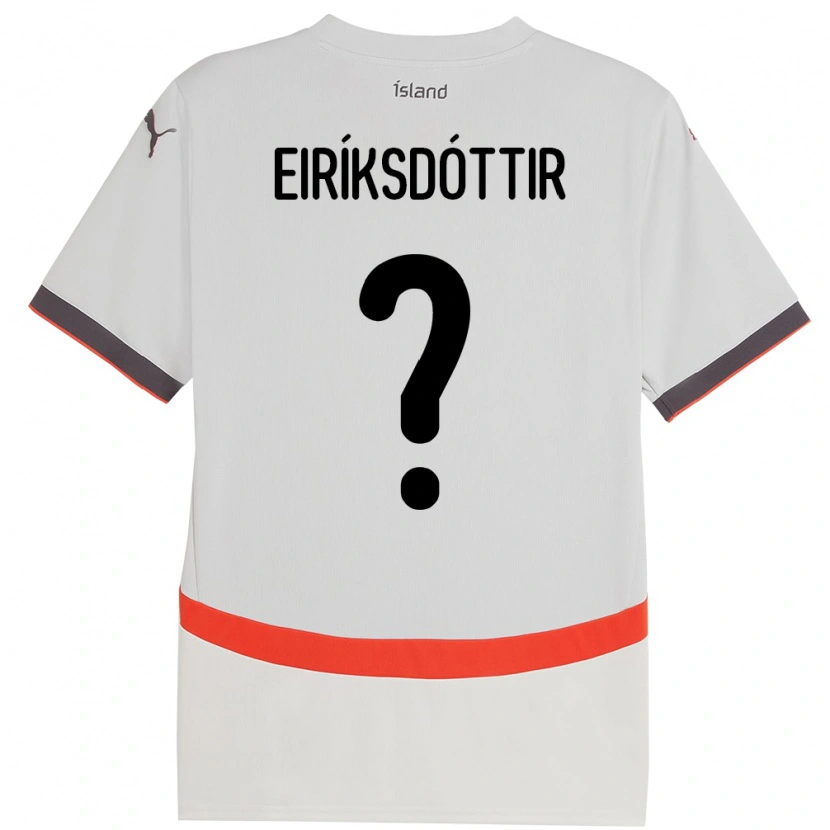 Danxen Barn Island Arna Eiríksdóttir #0 Hvit Bortetrøye Drakt Trøye 24-26 Skjorter T-Skjorte
