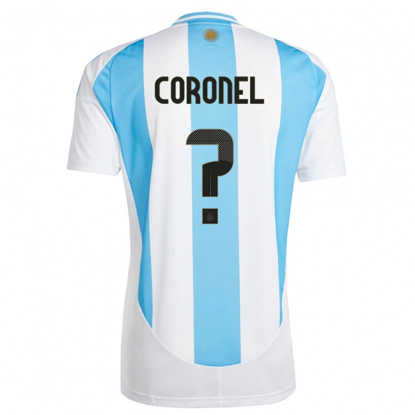 Danxen Mann Argentina Lucas Coronel #0 Hvit Blå Hjemmetrøye Drakt Trøye 24-26 Skjorter T-Skjorte