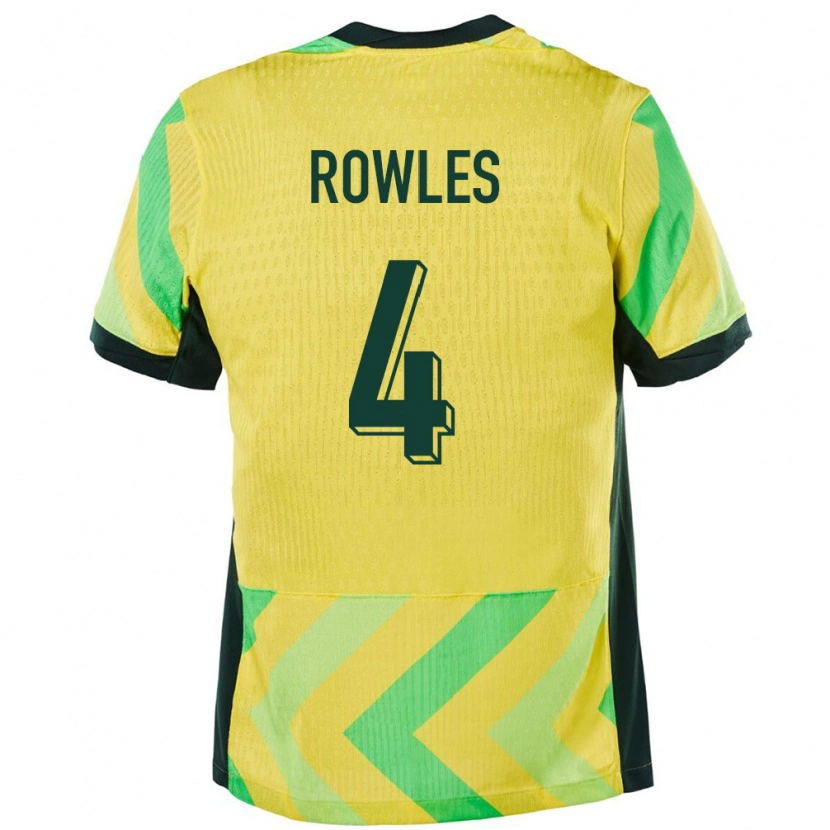 Danxen Mann Australia Kye Rowles #4 Gyllen Hjemmetrøye Drakt Trøye 24-26 Skjorter T-Skjorte