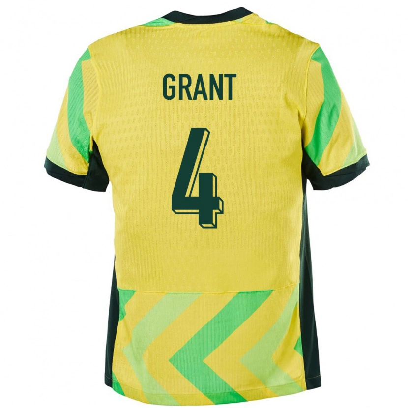 Danxen Mann Australia Rhyan Grant #4 Gyllen Hjemmetrøye Drakt Trøye 24-26 Skjorter T-Skjorte
