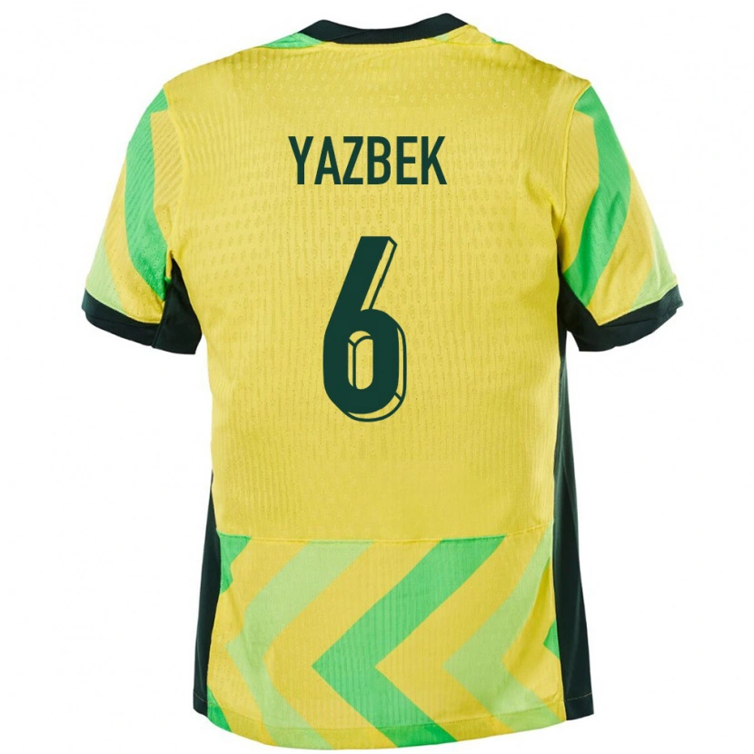 Danxen Mann Australia Patrick Yazbek #6 Gyllen Hjemmetrøye Drakt Trøye 24-26 Skjorter T-Skjorte