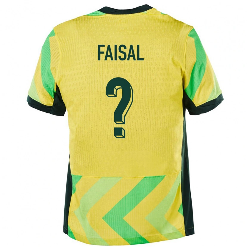 Danxen Mann Australia Abdelelah Faisal #0 Gyllen Hjemmetrøye Drakt Trøye 24-26 Skjorter T-Skjorte