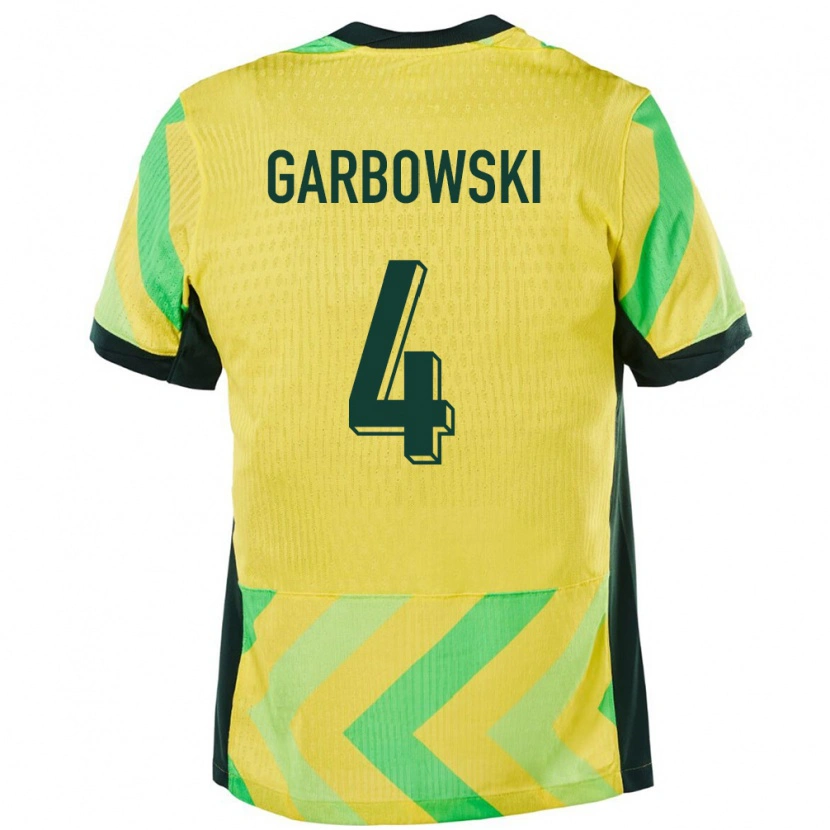 Danxen Mann Australia Alexander Garbowski #4 Gyllen Hjemmetrøye Drakt Trøye 24-26 Skjorter T-Skjorte