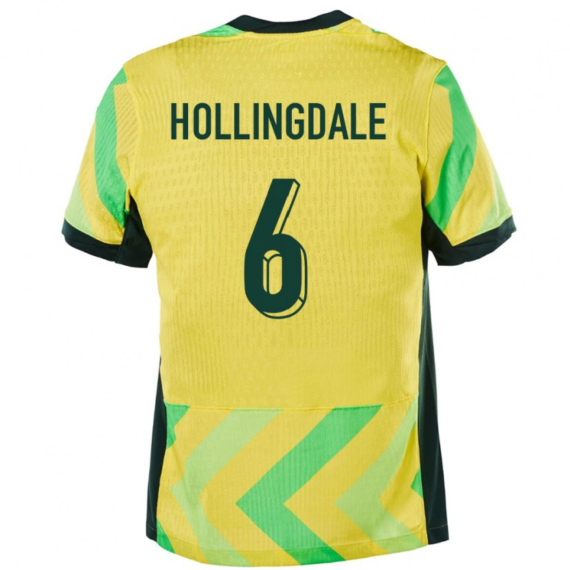 Danxen Mann Australia Ryley Hollingdale #6 Gyllen Hjemmetrøye Drakt Trøye 24-26 Skjorter T-Skjorte