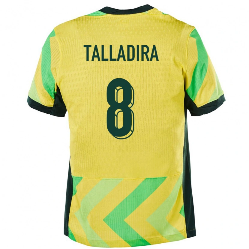 Danxen Mann Australia Fabian Talladira #8 Gyllen Hjemmetrøye Drakt Trøye 24-26 Skjorter T-Skjorte