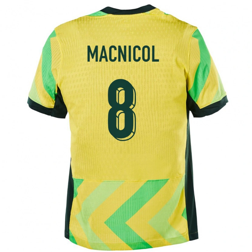 Danxen Mann Australia Quinn Macnicol #8 Gyllen Hjemmetrøye Drakt Trøye 24-26 Skjorter T-Skjorte