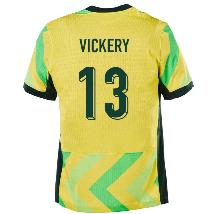 Danxen Mann Australia Luke Vickery #13 Gyllen Hjemmetrøye Drakt Trøye 24-26 Skjorter T-Skjorte