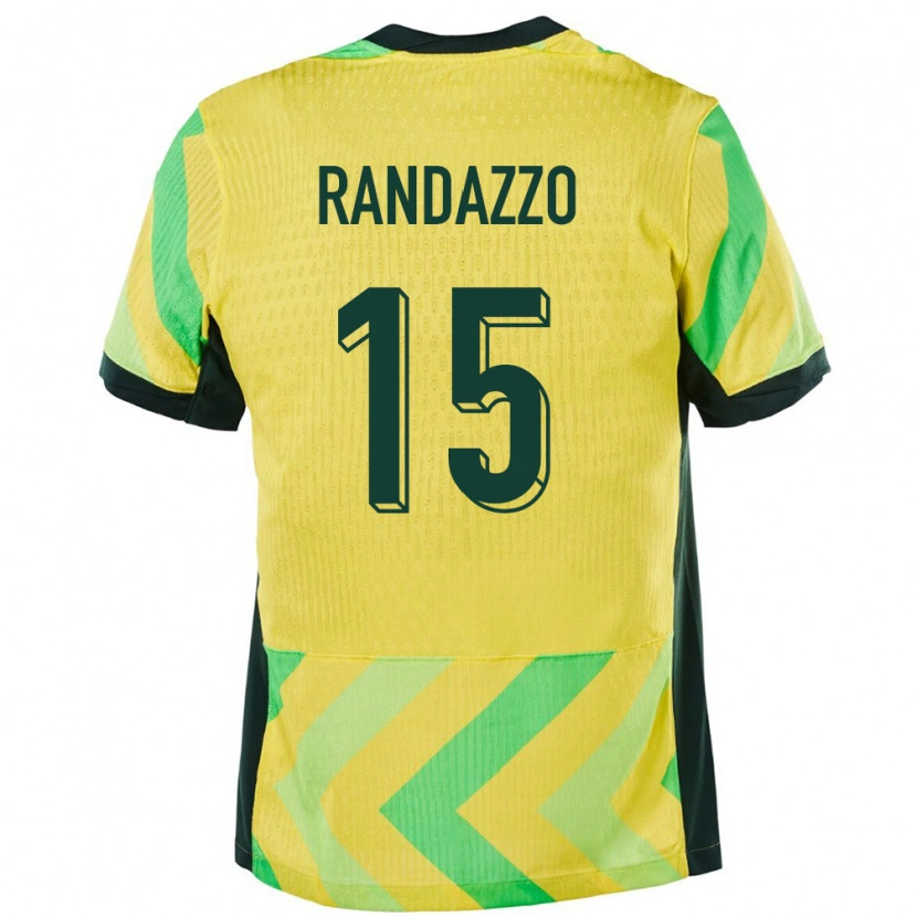 Danxen Mann Australia Oliver Randazzo #15 Gyllen Hjemmetrøye Drakt Trøye 24-26 Skjorter T-Skjorte