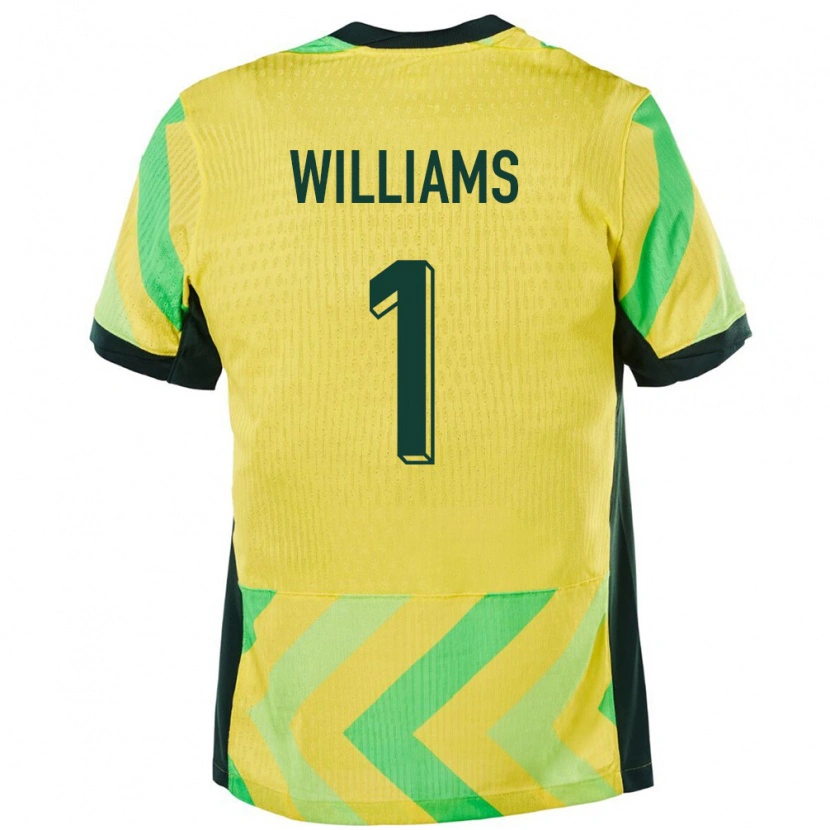 Danxen Mann Australia Lydia Williams #1 Gyllen Hjemmetrøye Drakt Trøye 24-26 Skjorter T-Skjorte