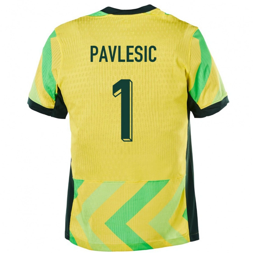 Danxen Mann Australia Adam Pavlesic #1 Gyllen Hjemmetrøye Drakt Trøye 24-26 Skjorter T-Skjorte