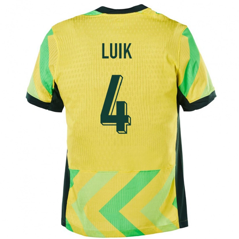 Danxen Mann Australia Aivi Luik #4 Gyllen Hjemmetrøye Drakt Trøye 24-26 Skjorter T-Skjorte