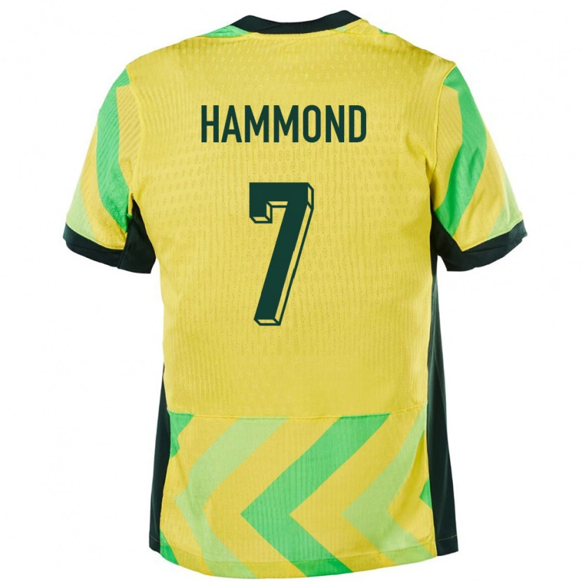 Danxen Mann Australia Tristan Hammond #7 Gyllen Hjemmetrøye Drakt Trøye 24-26 Skjorter T-Skjorte