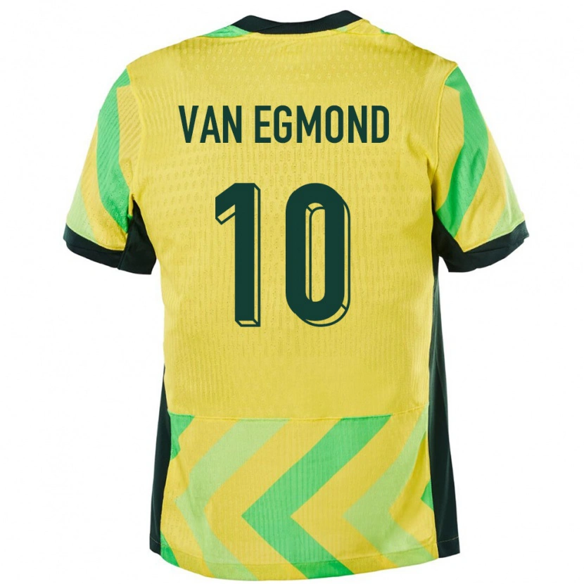 Danxen Mann Australia Emily Van Egmond #10 Gyllen Hjemmetrøye Drakt Trøye 24-26 Skjorter T-Skjorte