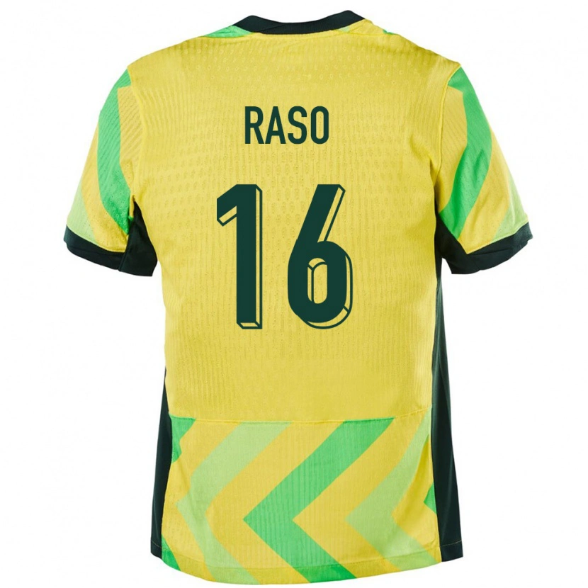 Danxen Mann Australia Hayley Raso #16 Gyllen Hjemmetrøye Drakt Trøye 24-26 Skjorter T-Skjorte