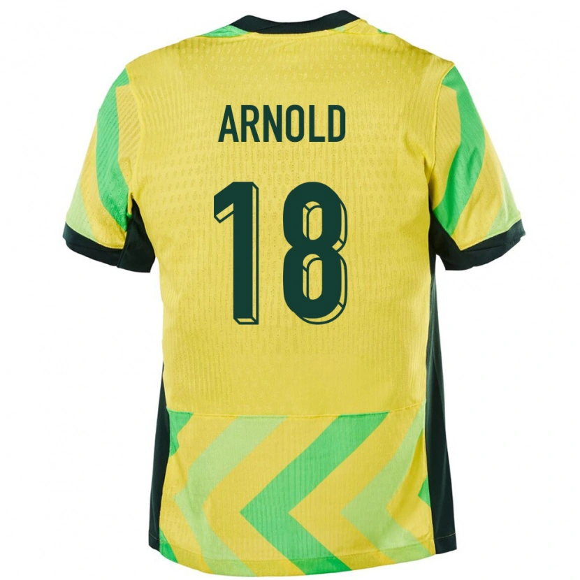 Danxen Mann Australia Mackenzie Arnold #18 Gyllen Hjemmetrøye Drakt Trøye 24-26 Skjorter T-Skjorte