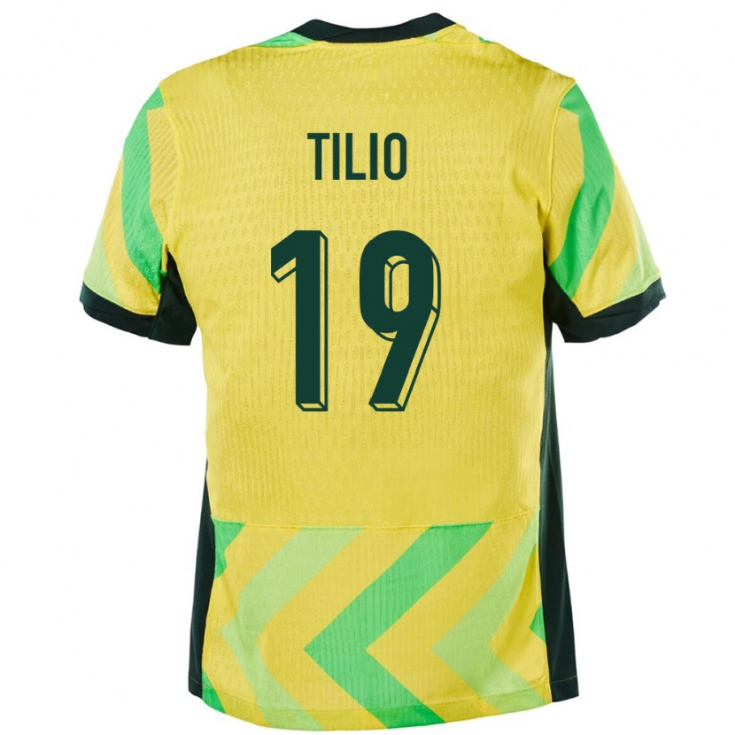 Danxen Mann Australia Marco Tilio #19 Gyllen Hjemmetrøye Drakt Trøye 24-26 Skjorter T-Skjorte