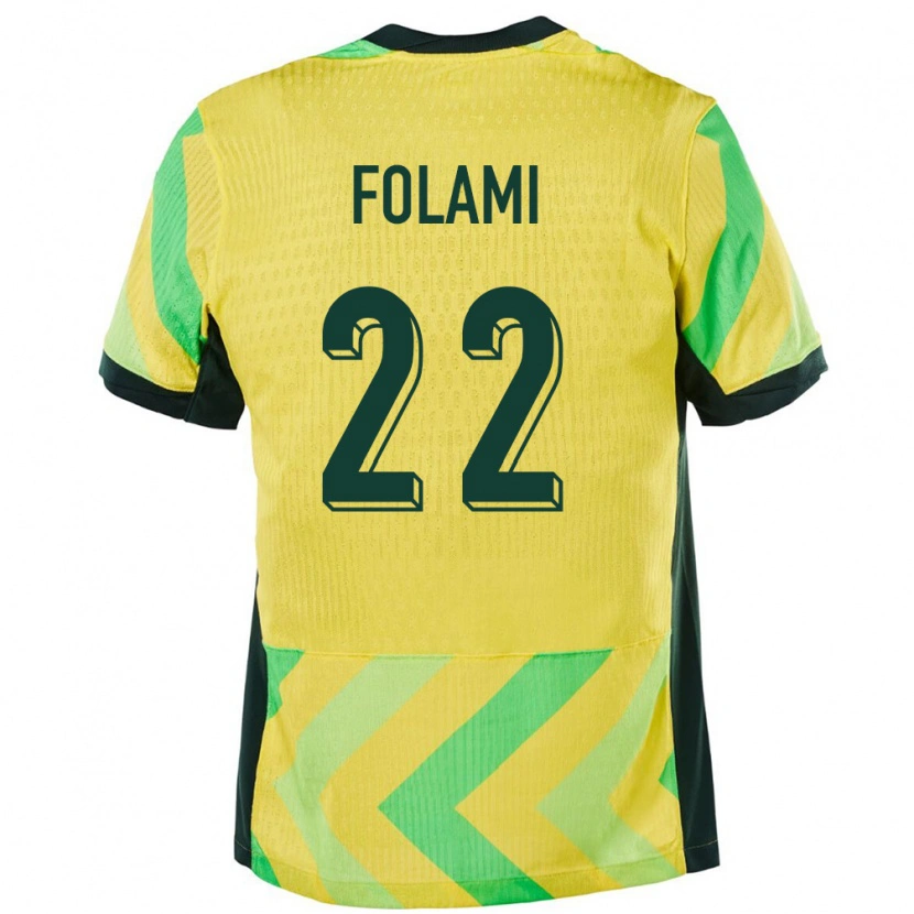 Danxen Mann Australia Ben Folami #22 Gyllen Hjemmetrøye Drakt Trøye 24-26 Skjorter T-Skjorte