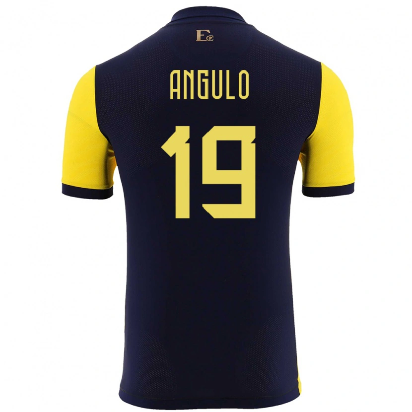 Danxen Mann Ecuador Juan Angulo #19 Gul Hjemmetrøye Drakt Trøye 24-26 Skjorter T-Skjorte