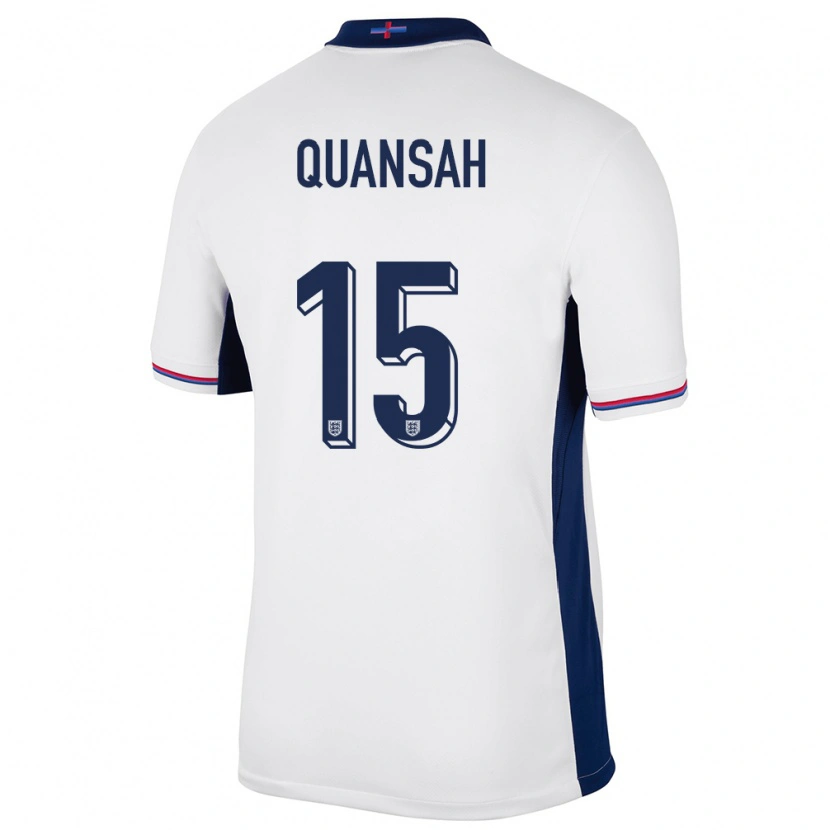 Danxen Mann England Jarell Quansah #15 Hvit Hjemmetrøye Drakt Trøye 24-26 Skjorter T-Skjorte