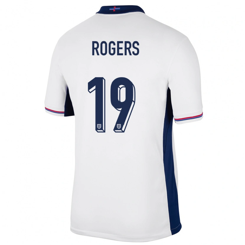 Danxen Mann England Morgan Rogers #19 Hvit Hjemmetrøye Drakt Trøye 24-26 Skjorter T-Skjorte