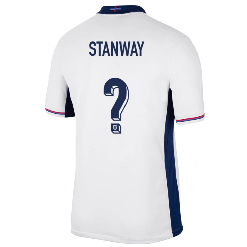 Danxen Mann England Wyll Stanway #0 Hvit Hjemmetrøye Drakt Trøye 24-26 Skjorter T-Skjorte
