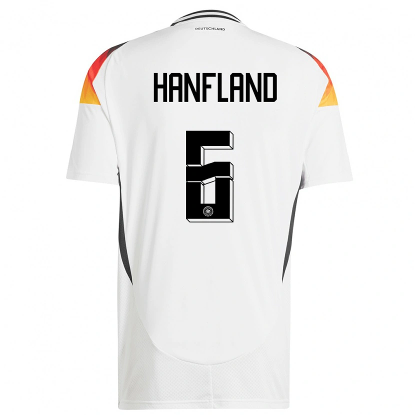 Danxen Mann Tyskland Paul Hanfland #6 Hvit Hjemmetrøye Drakt Trøye 24-26 Skjorter T-Skjorte