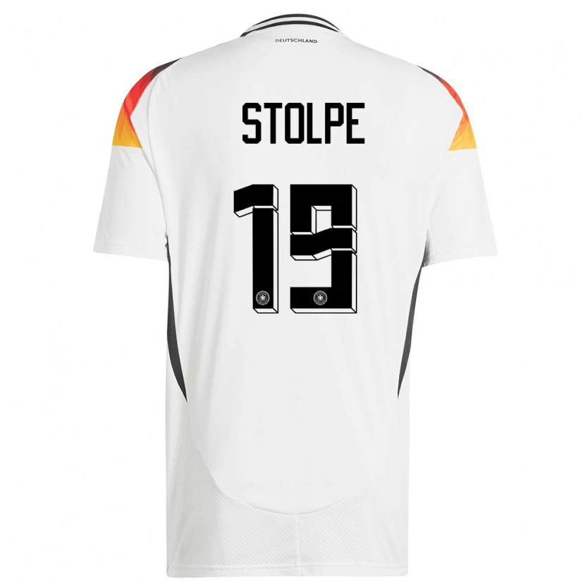 Danxen Mann Tyskland Robin Stolpe #19 Hvit Hjemmetrøye Drakt Trøye 24-26 Skjorter T-Skjorte
