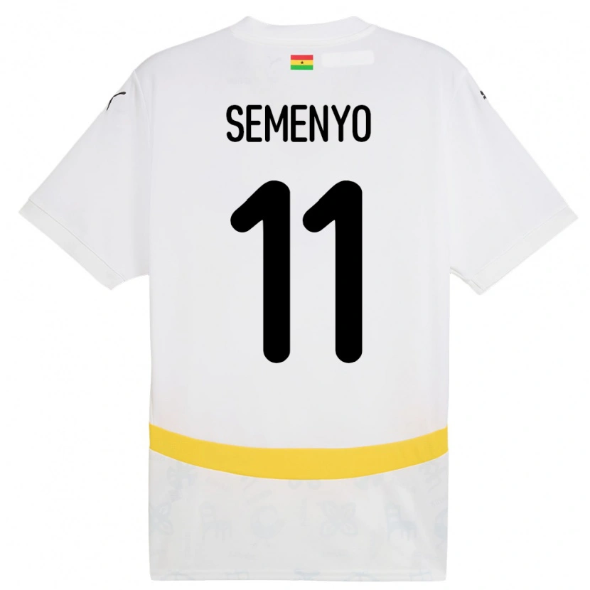 Danxen Mann Ghana Antoine Semenyo #11 Hvit Hjemmetrøye Drakt Trøye 24-26 Skjorter T-Skjorte