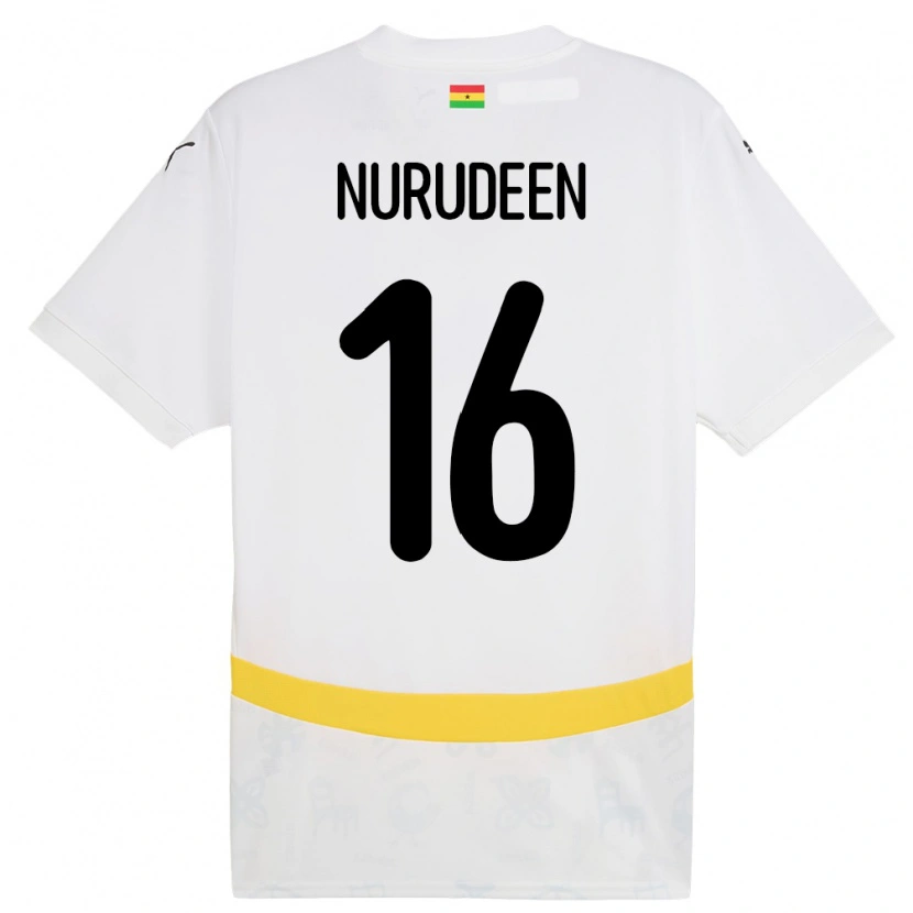 Danxen Mann Ghana Abdul Nurudeen #16 Hvit Hjemmetrøye Drakt Trøye 24-26 Skjorter T-Skjorte