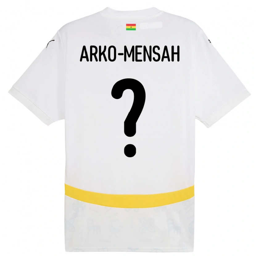 Danxen Mann Ghana Edmund Arko-Mensah #0 Hvit Hjemmetrøye Drakt Trøye 24-26 Skjorter T-Skjorte