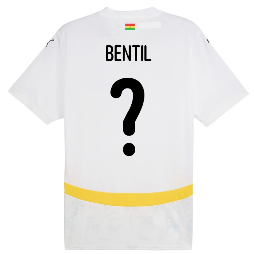 Danxen Mann Ghana Godwin Bentil #0 Hvit Hjemmetrøye Drakt Trøye 24-26 Skjorter T-Skjorte