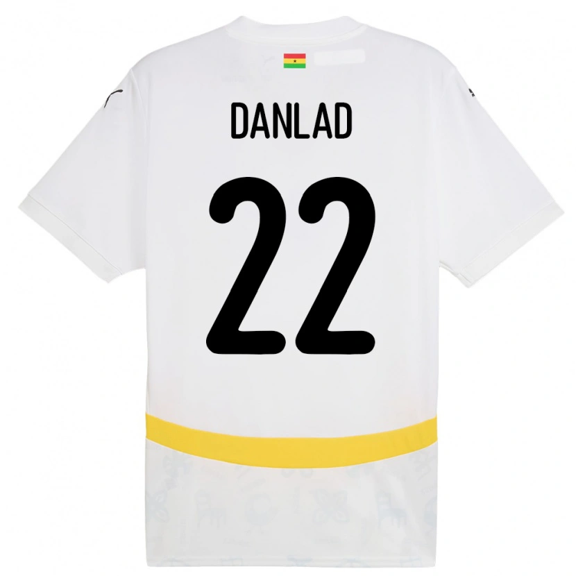 Danxen Mann Ghana Ibrahim Danlad #22 Hvit Hjemmetrøye Drakt Trøye 24-26 Skjorter T-Skjorte