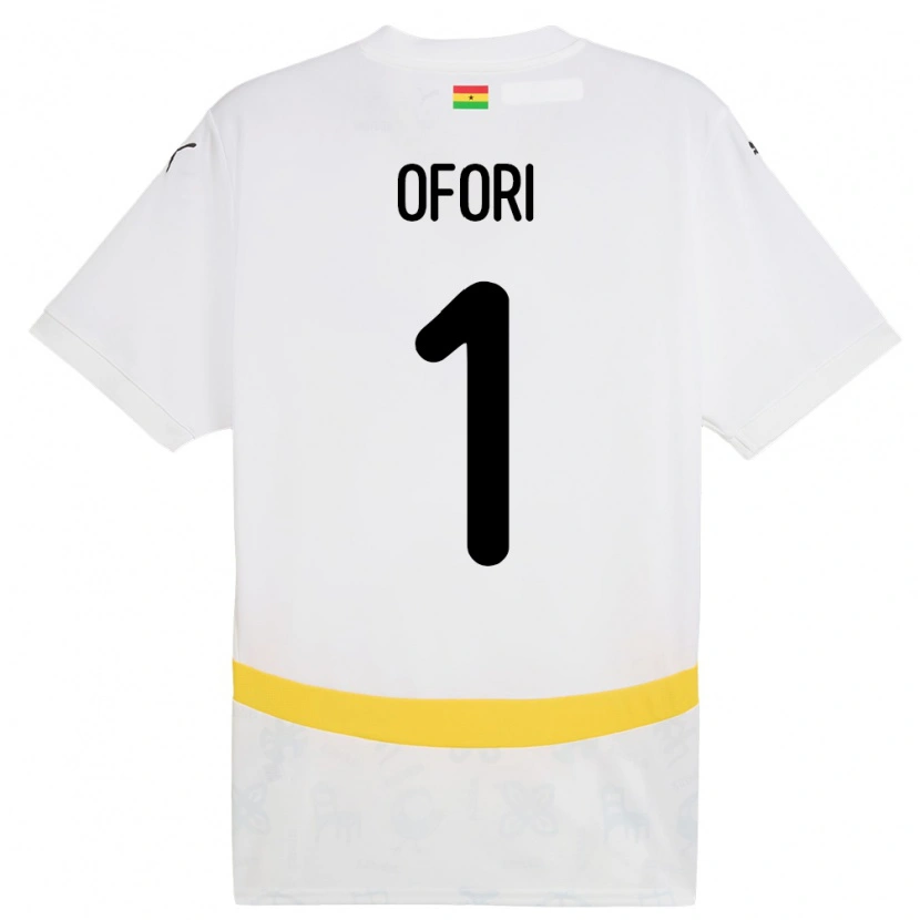 Danxen Mann Ghana Richard Ofori #1 Hvit Hjemmetrøye Drakt Trøye 24-26 Skjorter T-Skjorte
