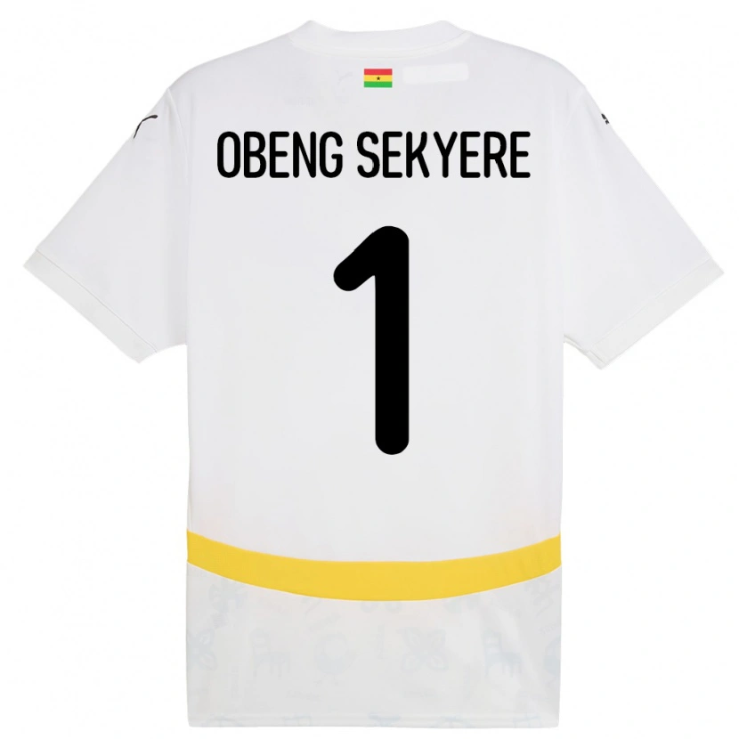 Danxen Mann Ghana Gregory Obeng Sekyere #1 Hvit Hjemmetrøye Drakt Trøye 24-26 Skjorter T-Skjorte