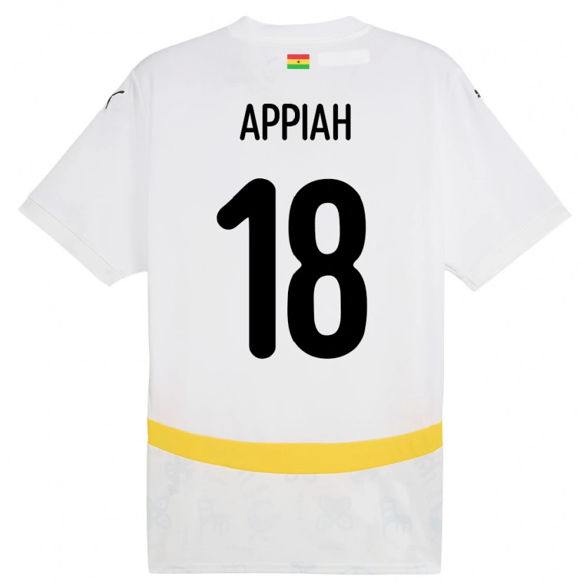 Danxen Mann Ghana Veronica Appiah #18 Hvit Hjemmetrøye Drakt Trøye 24-26 Skjorter T-Skjorte