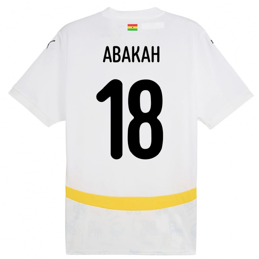 Danxen Mann Ghana Philomena Abakah #18 Hvit Hjemmetrøye Drakt Trøye 24-26 Skjorter T-Skjorte