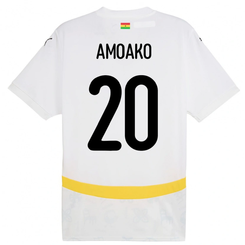 Danxen Mann Ghana Linda Amoako #20 Hvit Hjemmetrøye Drakt Trøye 24-26 Skjorter T-Skjorte