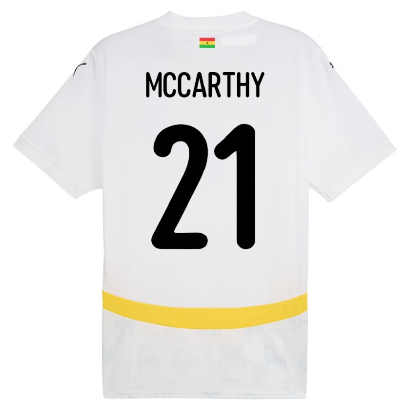Danxen Mann Ghana Kerrie Mccarthy #21 Hvit Hjemmetrøye Drakt Trøye 24-26 Skjorter T-Skjorte